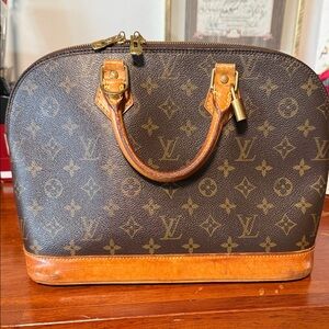 Louis Vuitton Alma Brown and Tan Monogram Bag